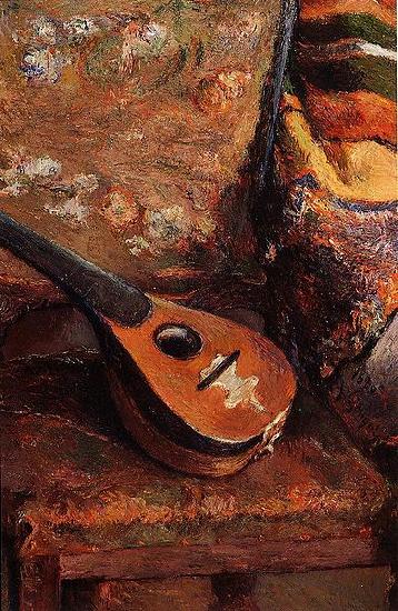 Paul Gauguin Mandoline sur une Chaise oil painting image